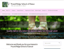 Tablet Screenshot of poundridgeschoolofdance.com